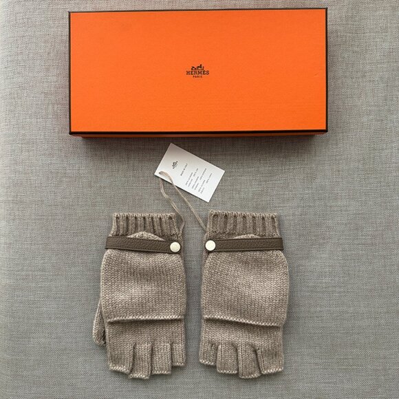 Authentic Hermès Baltimore Mittens Gloves, Giftable - Picture 1 of 15